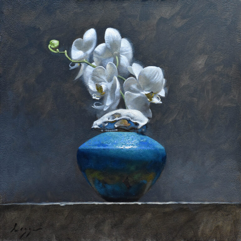 "Orchid with Blue"