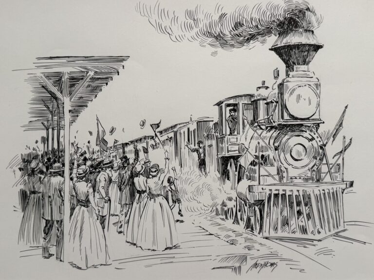 Ah Those Glorious Times | pen & ink | $1,395
