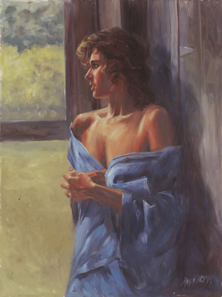 Dina at My Studio Door | 1988 | oil | NFS